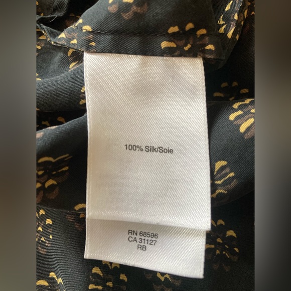 DKNY 100% Silk Floral Skirt. Size 10. - Picture 4 of 9